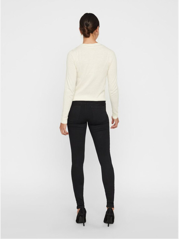 Vero Moda Fekete slim fit farmernadrág VERO MODA Tanya