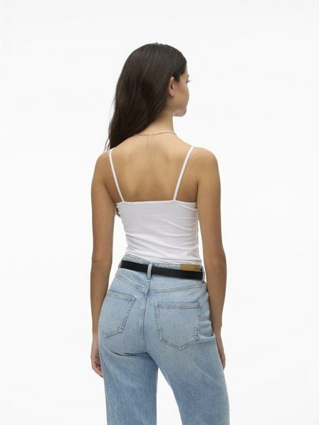 Vero Moda Fehér, csipkés VERO MODA Inge páncélos top