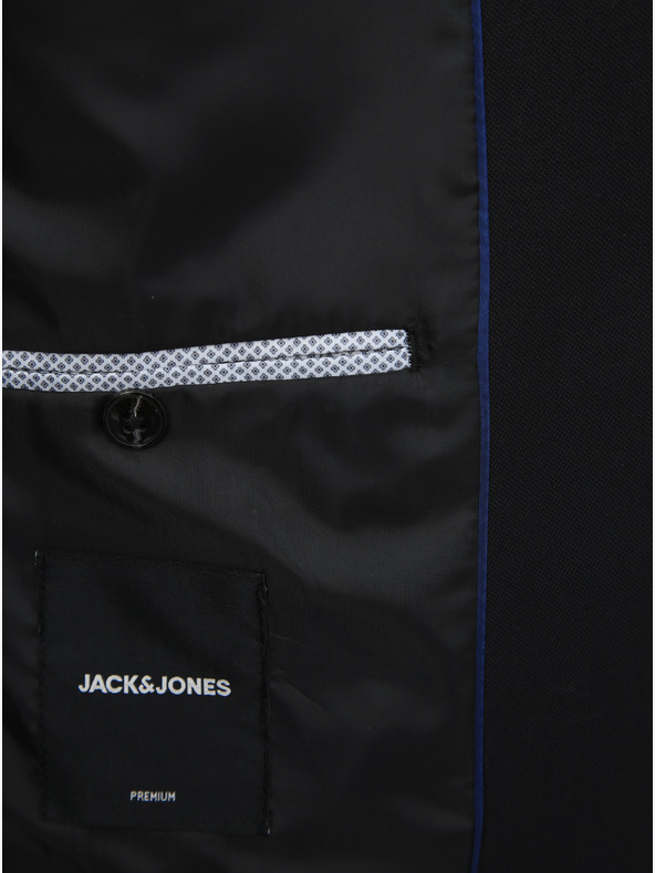 Jack & Jones Fekete férfi Jack & Jones Solaris gyapjú keverék blézer
