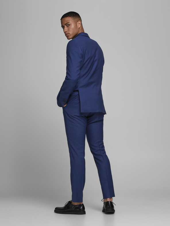 Jack & Jones Jack & Jones Solaris kék gyapjúkeverék slim fit öltönynadrág