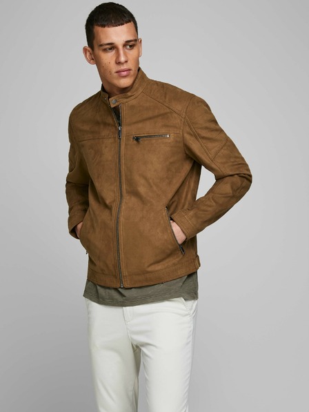 Jack & Jones Barna Jack & Jones Rocky szarvasbőr kabát