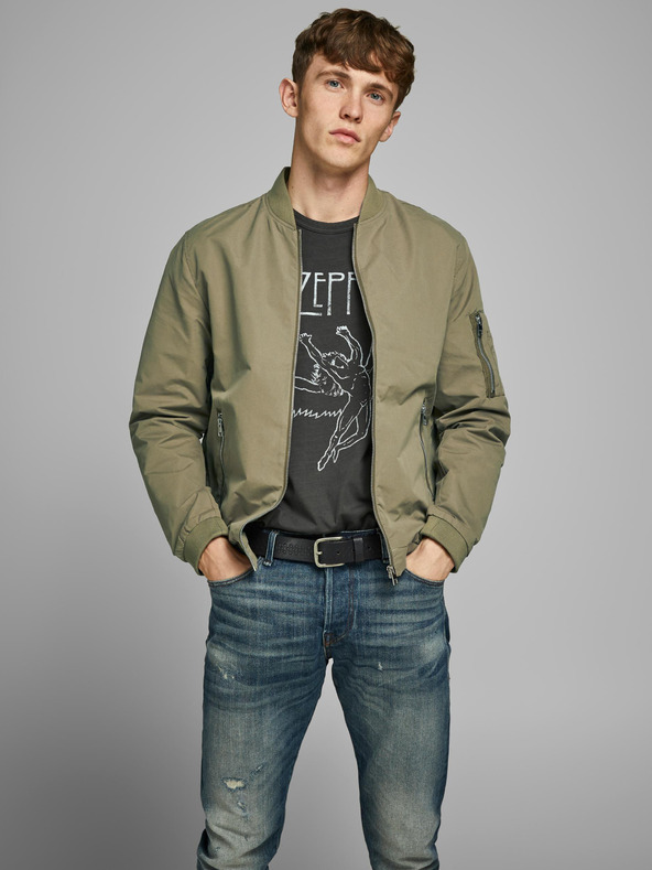 Jack & Jones Khaki színű, vízlepergető bomber Jack & Jones Rush