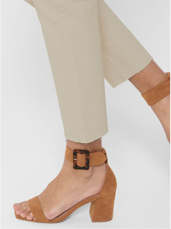 ONLY Bézs színű női egyenes szabású farmernadrág ONLY Emily