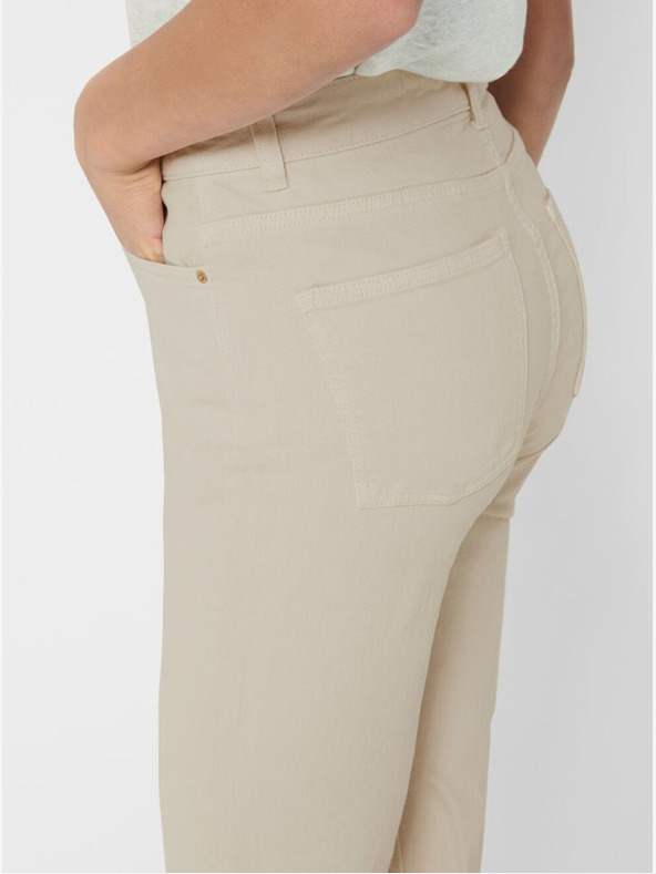 ONLY Bézs színű női egyenes szabású farmernadrág ONLY Emily