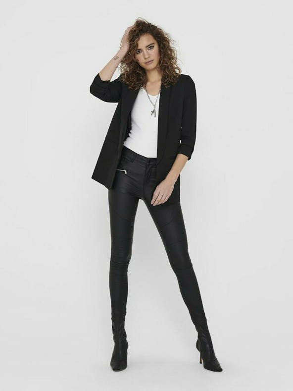 ONLY Fekete hosszú kabát ONLY Elly