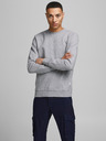 Jack & Jones Világosszürke férfi basic kapucnis pulóver Jack & Jones