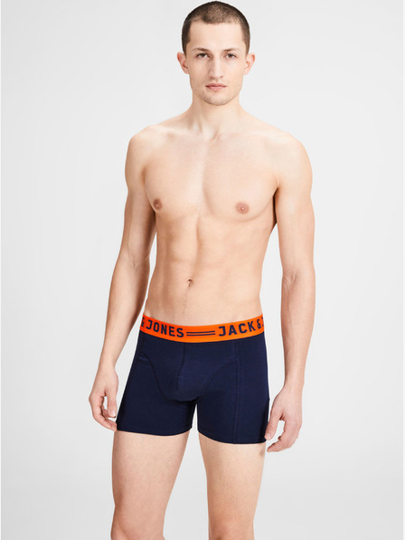 Jack & Jones Három darabos férfi Jack & Jones Lichfield boxeralsó készlet bordó, tengerészkék és szürke színben.