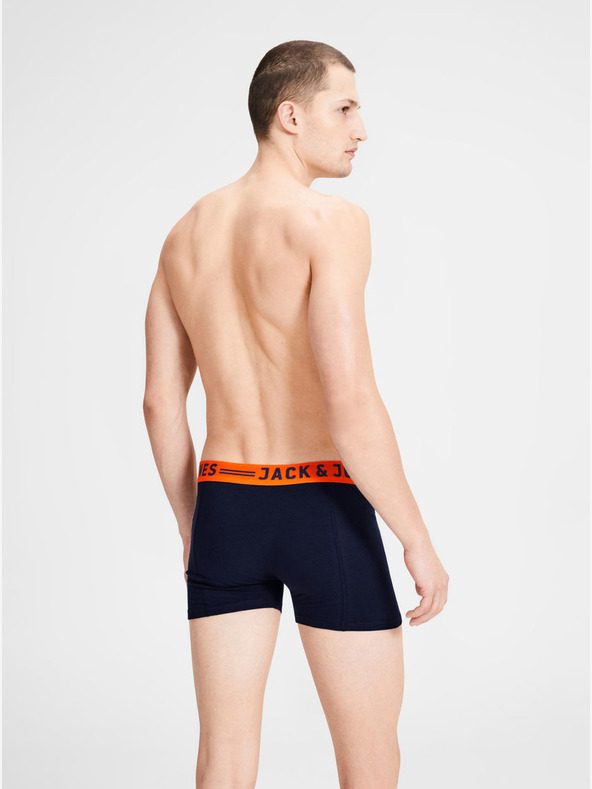 Jack & Jones Három darabos férfi Jack & Jones Lichfield boxeralsó készlet bordó, tengerészkék és szürke színben.