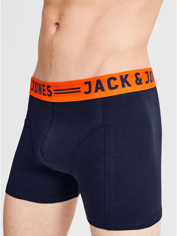 Jack & Jones Három darabos férfi Jack & Jones Lichfield boxeralsó készlet bordó, tengerészkék és szürke színben.