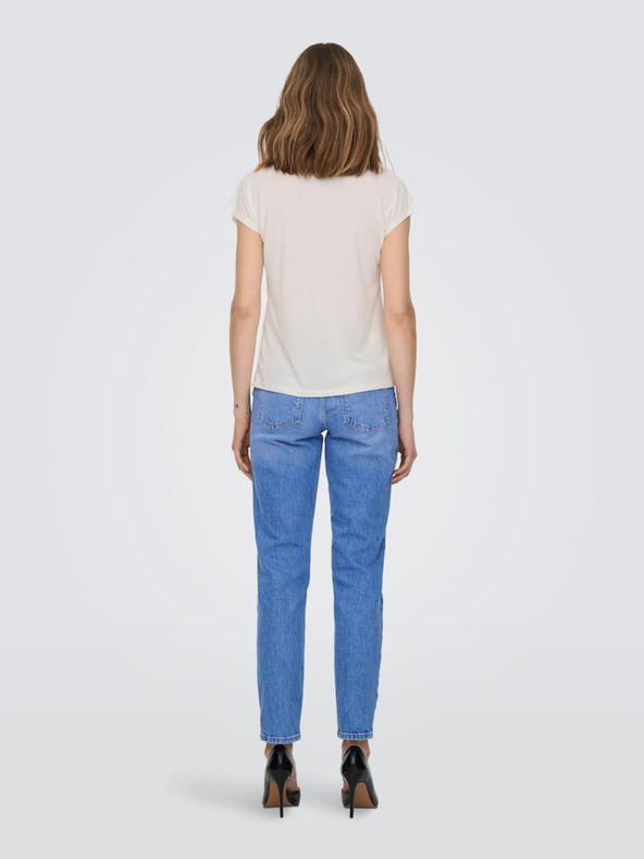 ONLY Krémszínű női póló ONLY Free