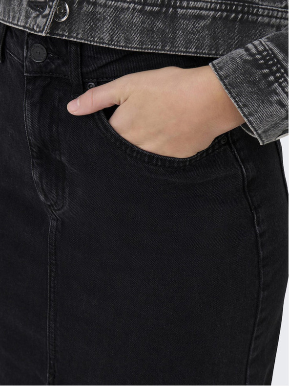 ONLY Fekete Női farmer midi szoknya ONLY Bianca