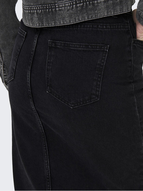 ONLY Fekete Női farmer midi szoknya ONLY Bianca