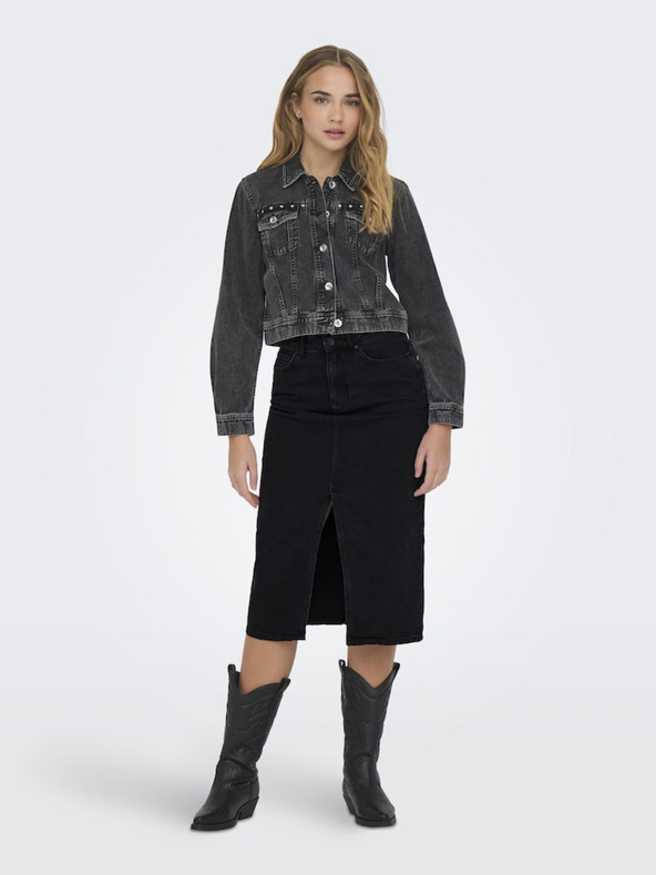 ONLY Fekete Női farmer midi szoknya ONLY Bianca