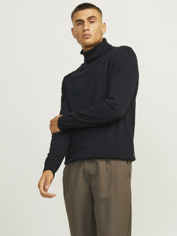 Jack & Jones Fekete Férfi Jack & Jones Basic Turtleneck