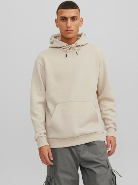 Jack & Jones Bézs színű férfi Jack & Jones Bradley kapucnis pulóver