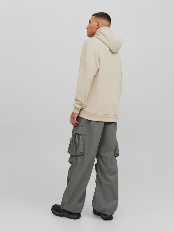 Jack & Jones Bézs színű férfi Jack & Jones Bradley kapucnis pulóver