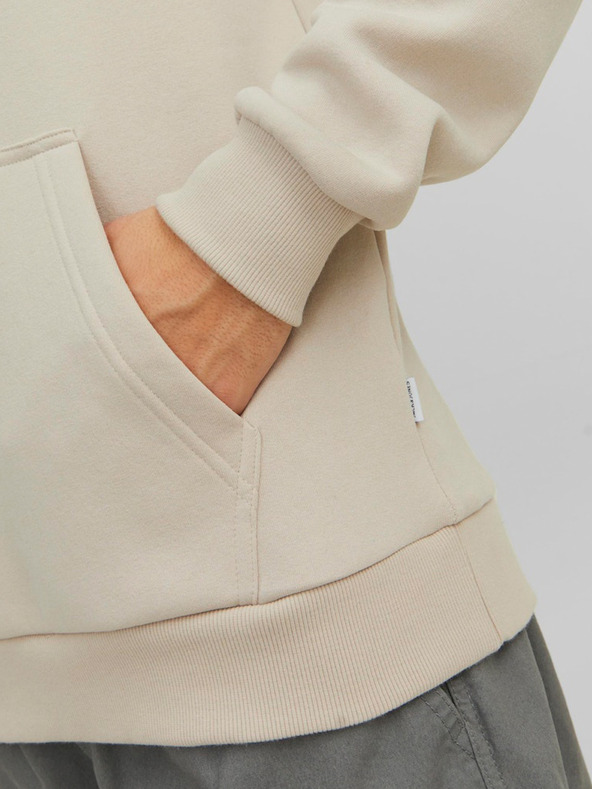 Jack & Jones Bézs színű férfi Jack & Jones Bradley kapucnis pulóver