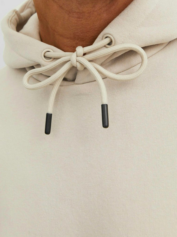 Jack & Jones Bézs színű férfi Jack & Jones Bradley kapucnis pulóver