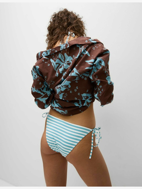 Marks & Spencer Nyomtatott bikini alsó, oldalsó megkötőkkel Marks & Spencer kék