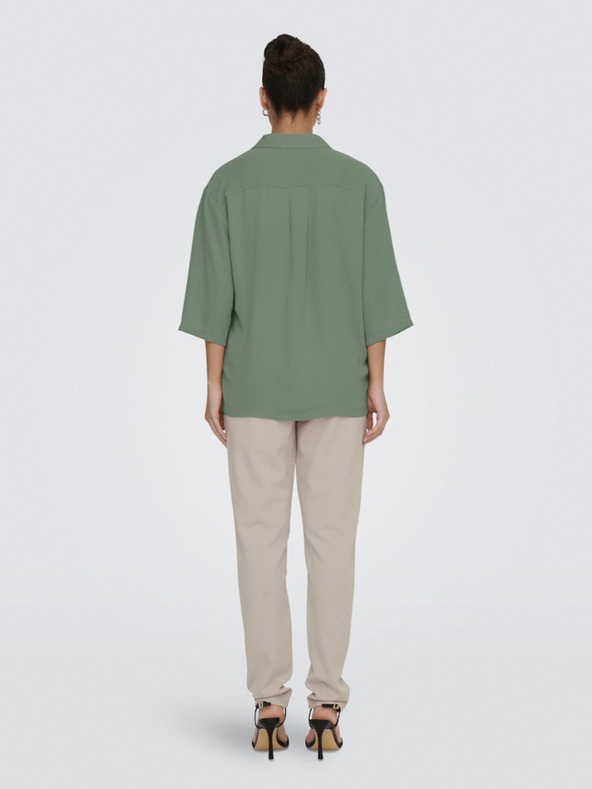 Jacqueline de Yong Zöld női rövid ujjú ing JDY