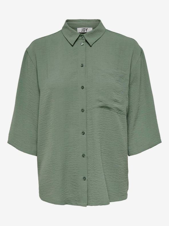 Jacqueline de Yong Zöld női rövid ujjú ing JDY