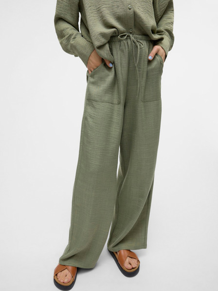 Vero Moda Khaki színű női széles szárú farmer Vero Moda