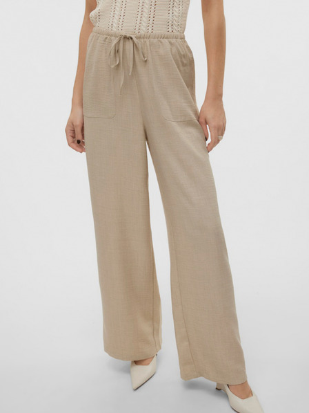 Vero Moda Bézs színű női széles szárú nadrág Vero Moda
