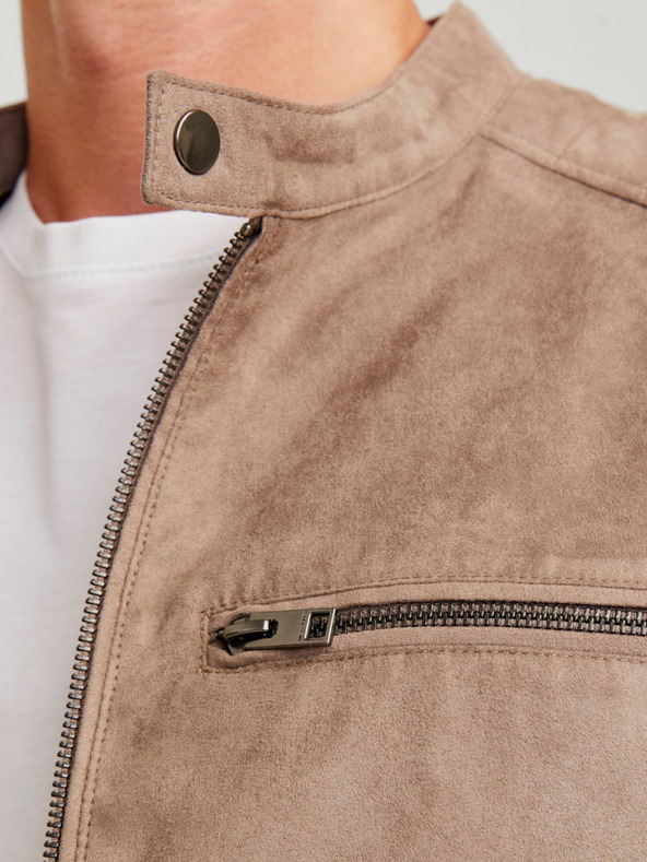 Jack & Jones Jack & Jones férfi bézs színű szarvasbőr dzseki
