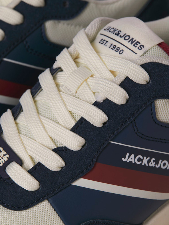Jack & Jones Krémszínű és kék Jack & Jones férfi tornacipő