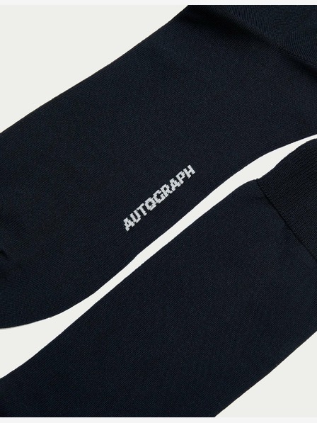 Marks & Spencer 3 pár zokni, magas egyiptomi pamut Marks & Spencer tengerészkék