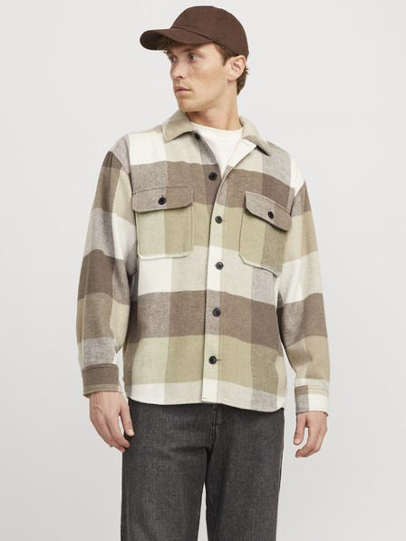 Jack & Jones Barna és bézs színű férfi Jack & Jones Bradley kockás ing