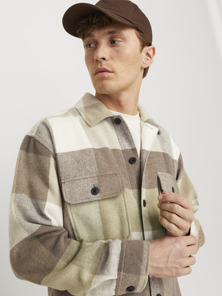 Jack & Jones Barna és bézs színű férfi Jack & Jones Bradley kockás ing