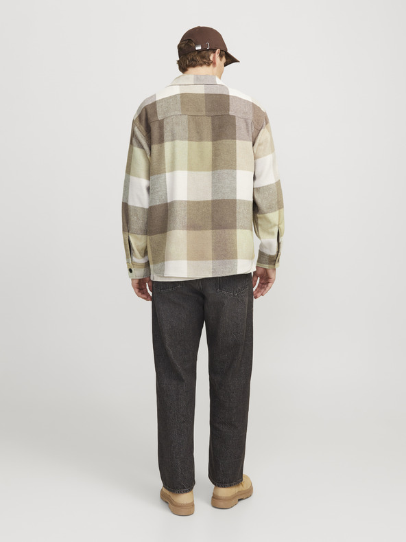 Jack & Jones Barna és bézs színű férfi Jack & Jones Bradley kockás ing