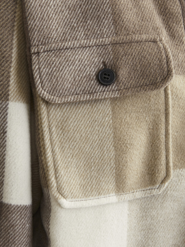 Jack & Jones Barna és bézs színű férfi Jack & Jones Bradley kockás ing