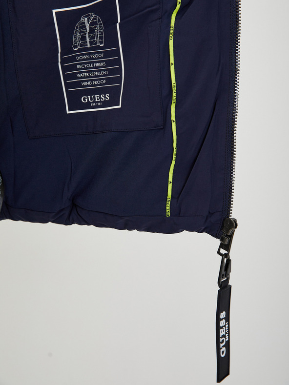 Guess Guess férfi sötétkék steppelt télikabát