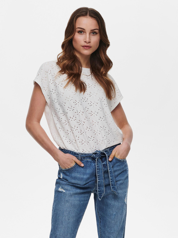 ONLY Krémszínű, mintás blúz ONLY Milla