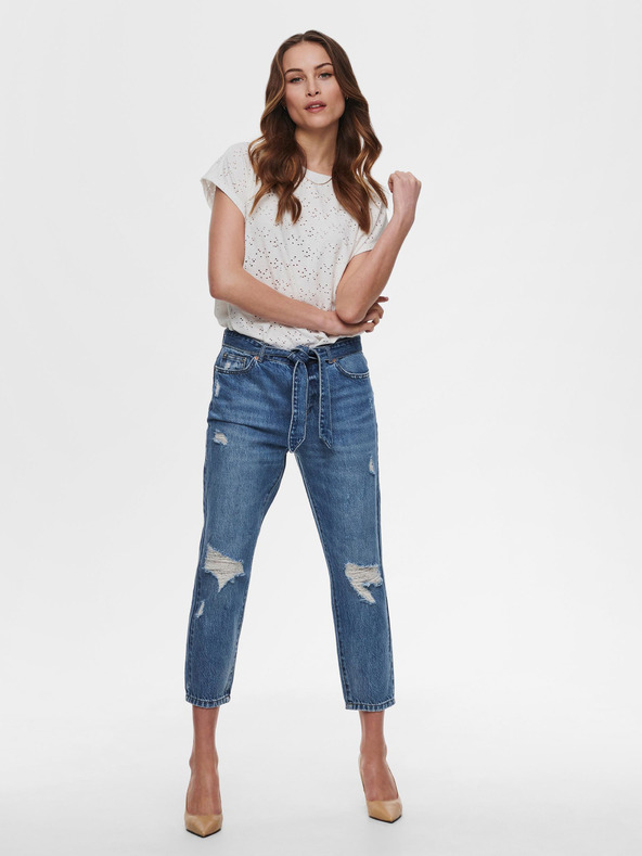 ONLY Krémszínű, mintás blúz ONLY Milla