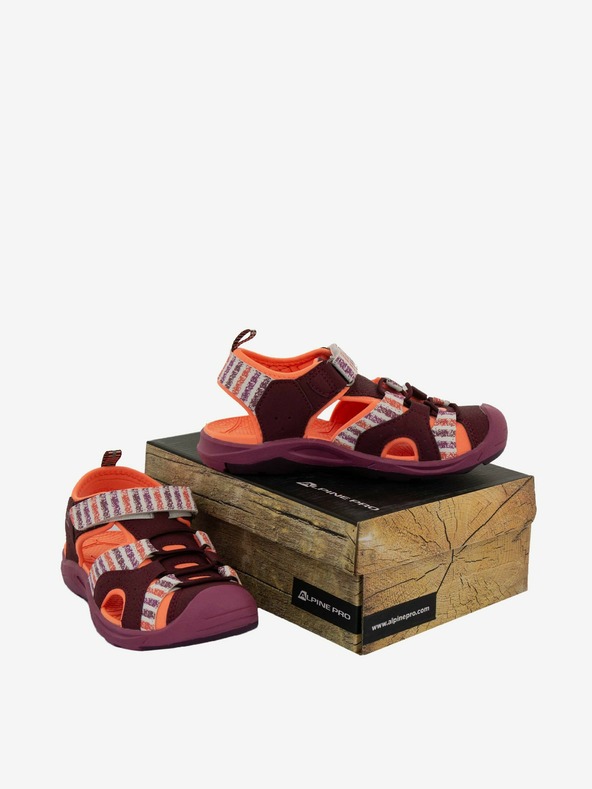 ALPINE PRO Narancssárga és bordó gyermekszandál ALPINE PRO White