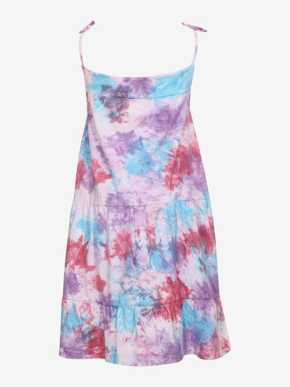 NAX Lila és rózsaszín lány pánt nélküli nyári ruha NAX Zafio