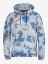 NAX Szürke és kék férfi mintás kapucnis pulóver NAX Zenur