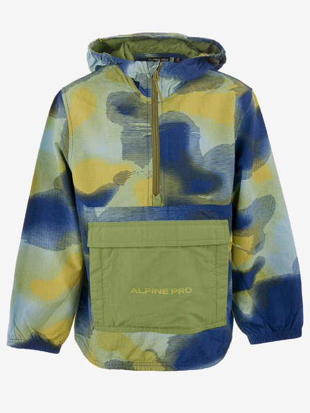 ALPINE PRO Kék-zöld színű, vízlepergető gyermekdzseki ALPINE PRO GOZERO