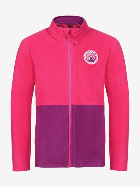 ALPINE PRO Lila és rózsaszín gyerek fleece melegítőfelső ALPINE PRO SIUSO