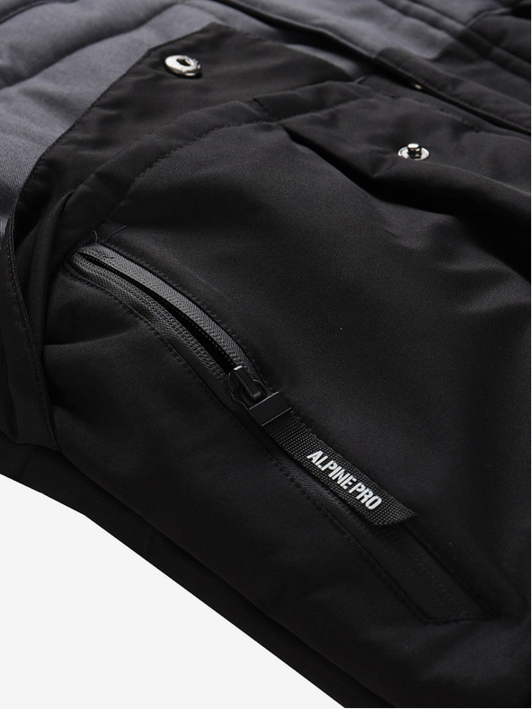 ALPINE PRO Sötétszürke férfi téli parka membránnal ALPINE PRO HARD