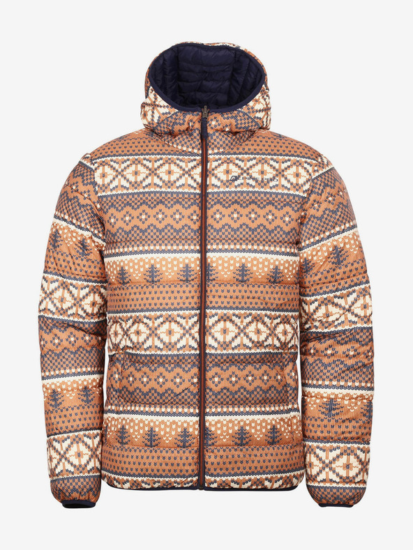 ALPINE PRO Barna és kék férfi fordítható téli kabát ALPINE PRO EROM