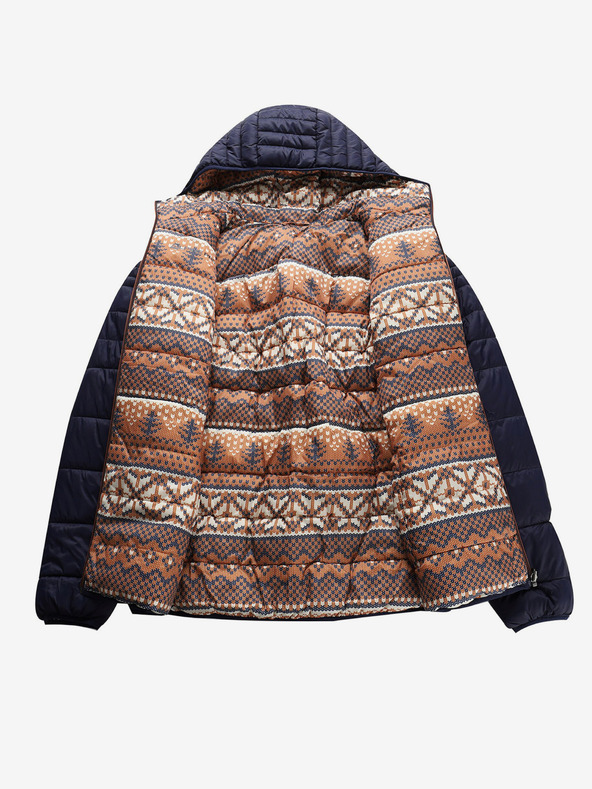 ALPINE PRO Barna és kék férfi fordítható téli kabát ALPINE PRO EROM