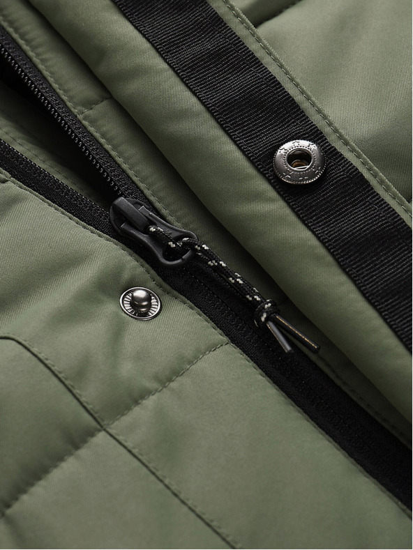 ALPINE PRO Fekete és zöld gyerek télikabát ALPINE PRO EGYPO