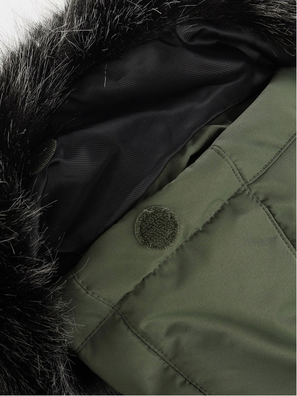 ALPINE PRO Fekete és zöld gyerek télikabát ALPINE PRO EGYPO