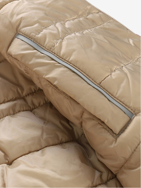 ALPINE PRO Bézs és rózsaszín gyermek megfordítható télikabát ALPINE PRO EROMO