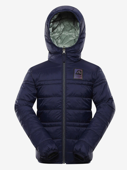 ALPINE PRO Khaki-kék gyermek megfordítható télikabát ALPINE PRO EROMO