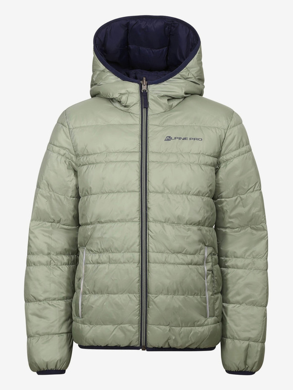 ALPINE PRO Khaki-kék gyermek megfordítható télikabát ALPINE PRO EROMO